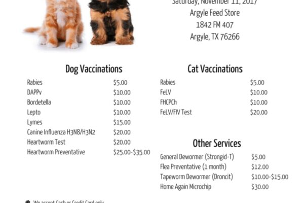 Pet Vaccinations Near Me Low Cost